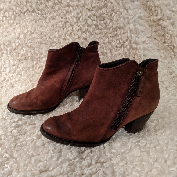 Paul Green Brown Leather Ankle boots Size US 6, AU 3 1/2 - Picture 2 of 6